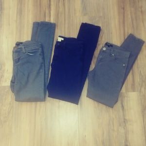 3 pair skinny jeans